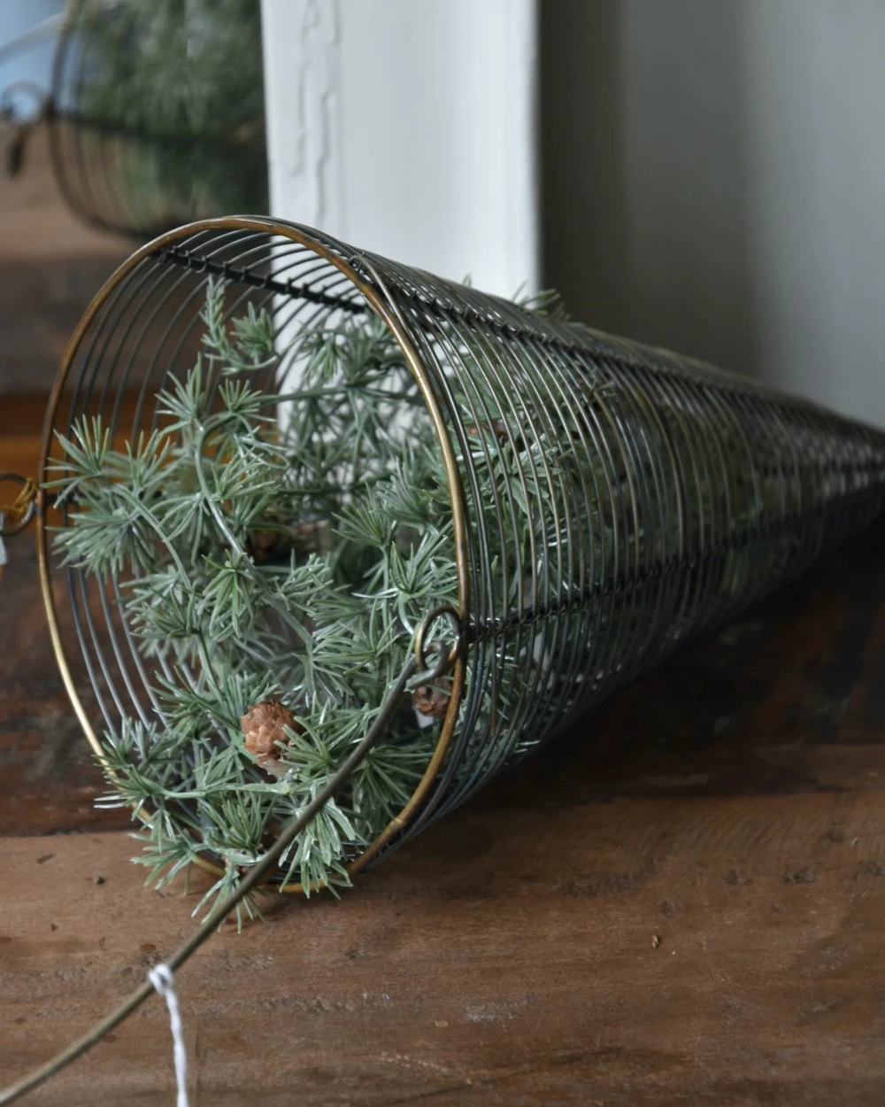 Antiek Look Draadmand Horizontaal Met Hengsel, IB Laursen 8 Antiek Look Draadmand Horizontaal Met Hengsel, IB Laursen - Afbeelding 6