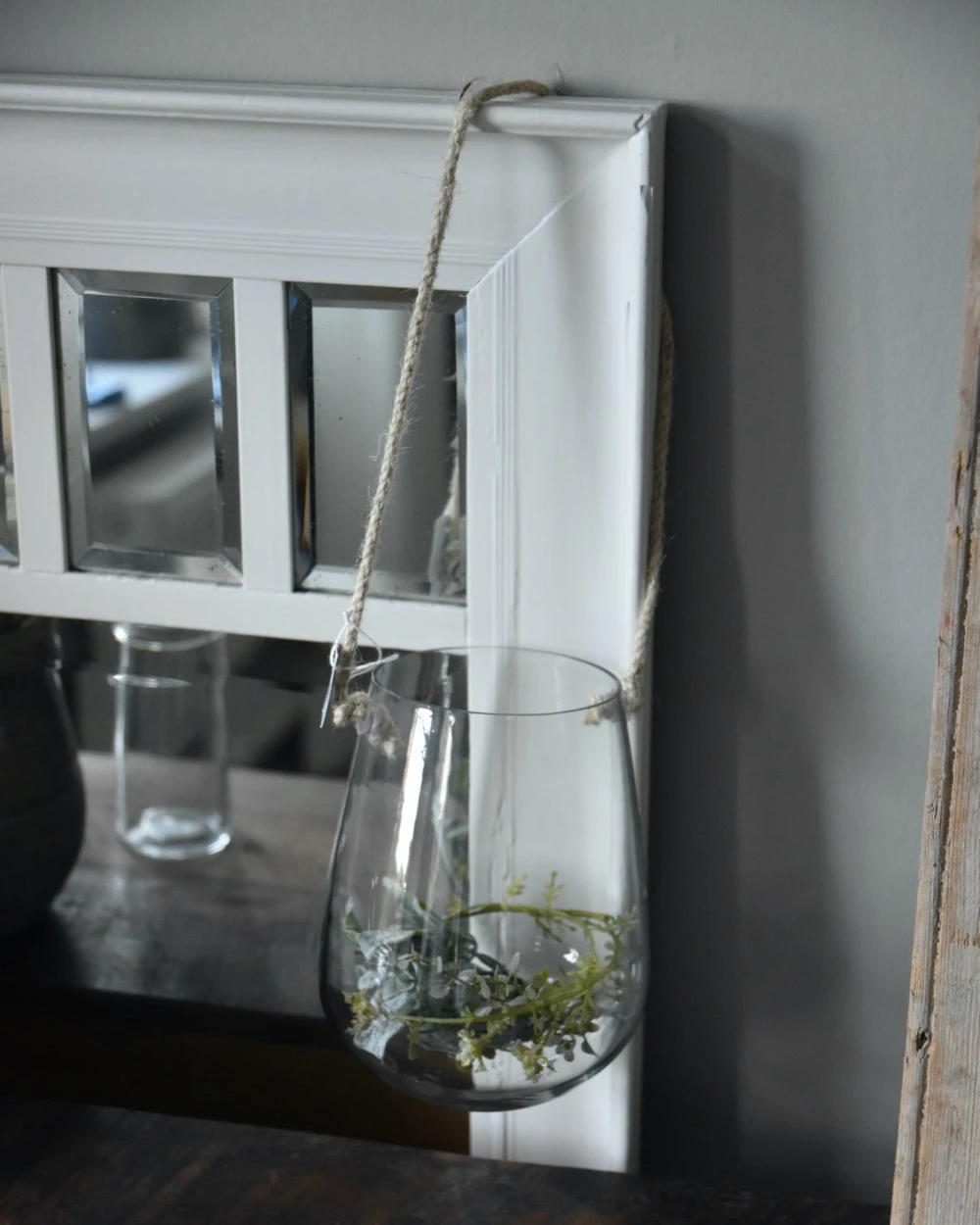 Bolle Glazen Vaas Hanger Met Dik Jute Touw, IB Laursen 8 Bolle Glazen Vaas Hanger Met Dik Jute Touw, IB Laursen - Afbeelding 7