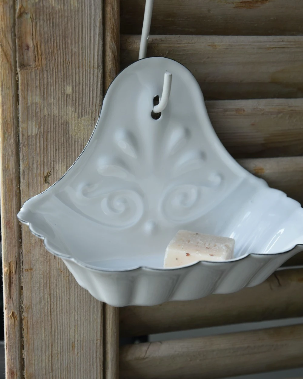 Brocante Zeep Bakje Wit Emaille, IB Laursen 3 Brocante Zeep Bakje Wit Emaille, IB Laursen