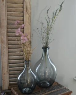 Glazen Ballon Vaas Met Grijze Gloed, IB Laursen 11 Glazen Ballon Vaas Met Grijze Gloed, IB Laursen -Ib Laursen glazen ballon vaas met grijze gloed groot ib laursen 2