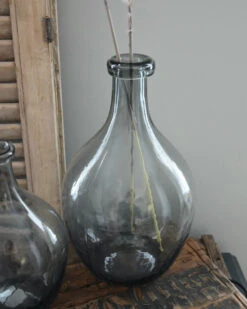 Ib Laursen 4 Glazen Ballon Vaas Met Grijze Gloed, IB Laursen