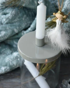 Glazen Pot Met Grijs Metalen Kaarsen Inzet, IB Laursen 14 Glazen Pot Met Grijs Metalen Kaarsen Inzet, IB Laursen -Ib Laursen glazen pot met grijs metalen kaarsen inzet ib laursen 4