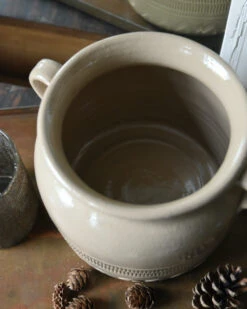 Gres Pot Met Patroon In Onderrand En Oren, IB Laursen 14 Gres Pot Met Patroon In Onderrand En Oren, IB Laursen -Ib Laursen gres pot met patroon in onderrand en oren ib laursen 5