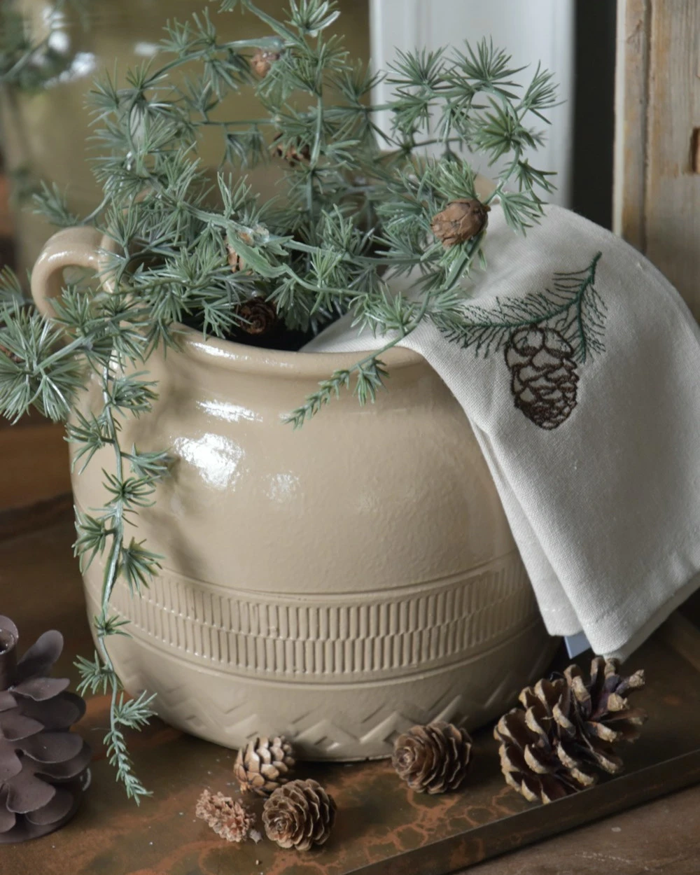 Gres Pot Met Patroon In Onderrand En Oren, IB Laursen 9 Gres Pot Met Patroon In Onderrand En Oren, IB Laursen - Afbeelding 7