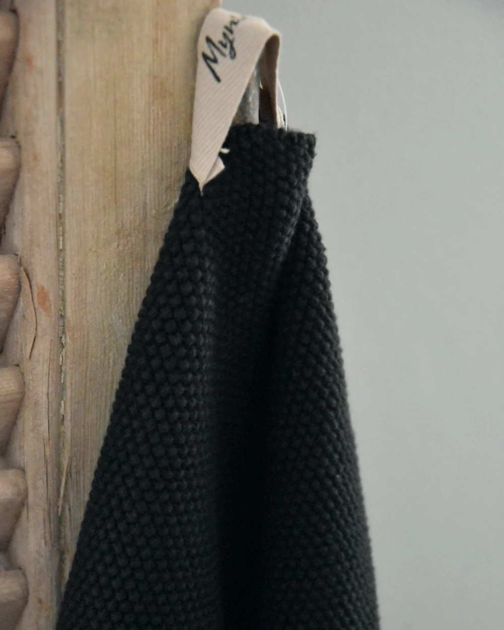 Handdoek Mynte Zwart, IB Laursen 4 Handdoek Mynte Zwart, IB Laursen - Afbeelding 2