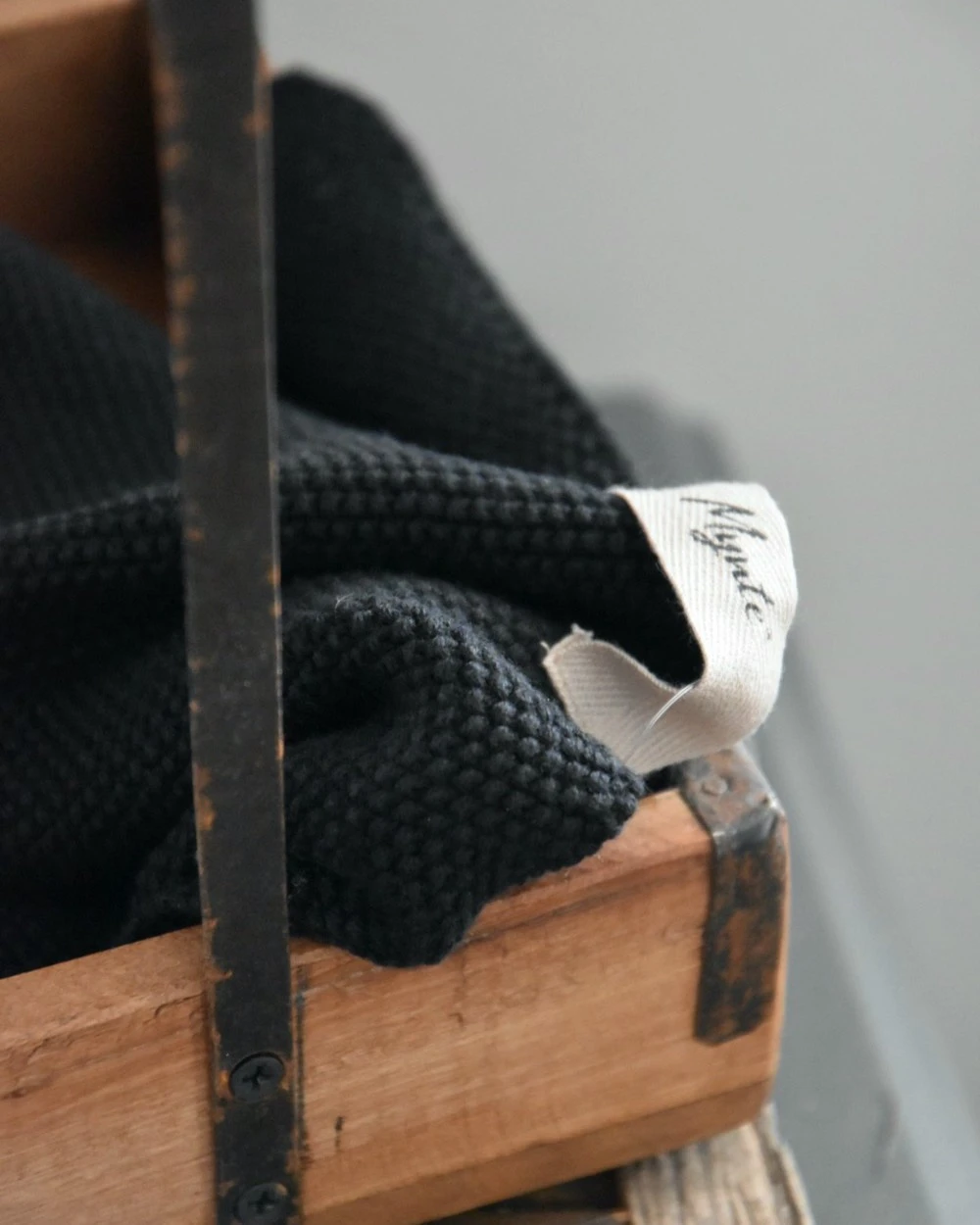 Handdoek Mynte Zwart, IB Laursen 6 Handdoek Mynte Zwart, IB Laursen - Afbeelding 4