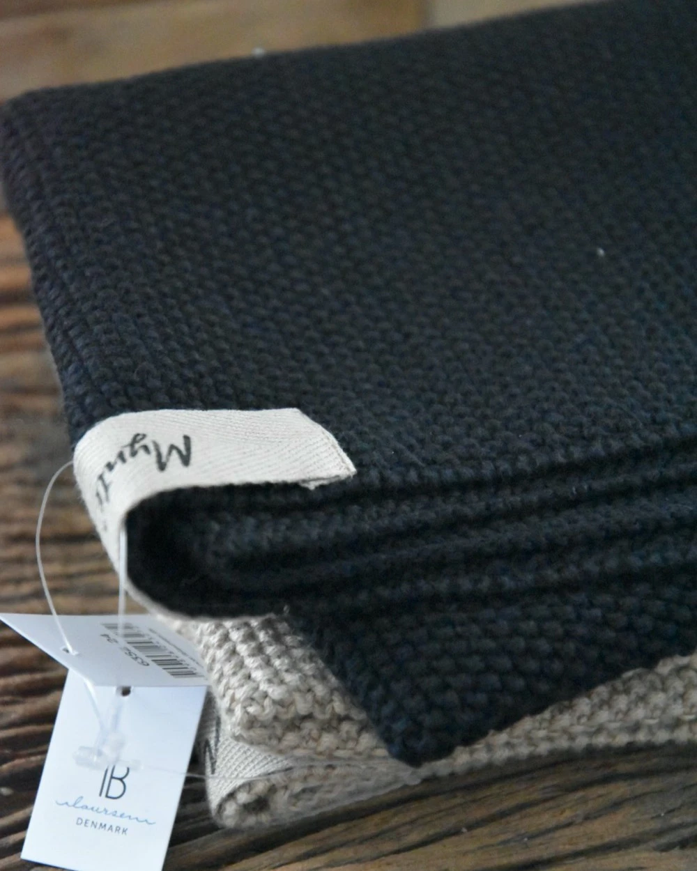 Handdoek Mynte Zwart, IB Laursen 3 Handdoek Mynte Zwart, IB Laursen