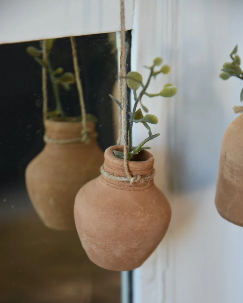 Handgemaakte Aardewerk Flesjes Met Ophang Touw Set Van 3, IB Laursen 7 Handgemaakte Aardewerk Flesjes Met Ophang Touw Set Van 3, IB Laursen - Afbeelding 5