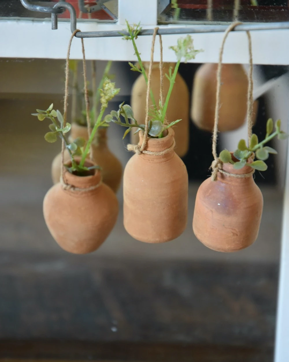 Handgemaakte Aardewerk Flesjes Met Ophang Touw Set Van 3, IB Laursen 8 Handgemaakte Aardewerk Flesjes Met Ophang Touw Set Van 3, IB Laursen - Afbeelding 6