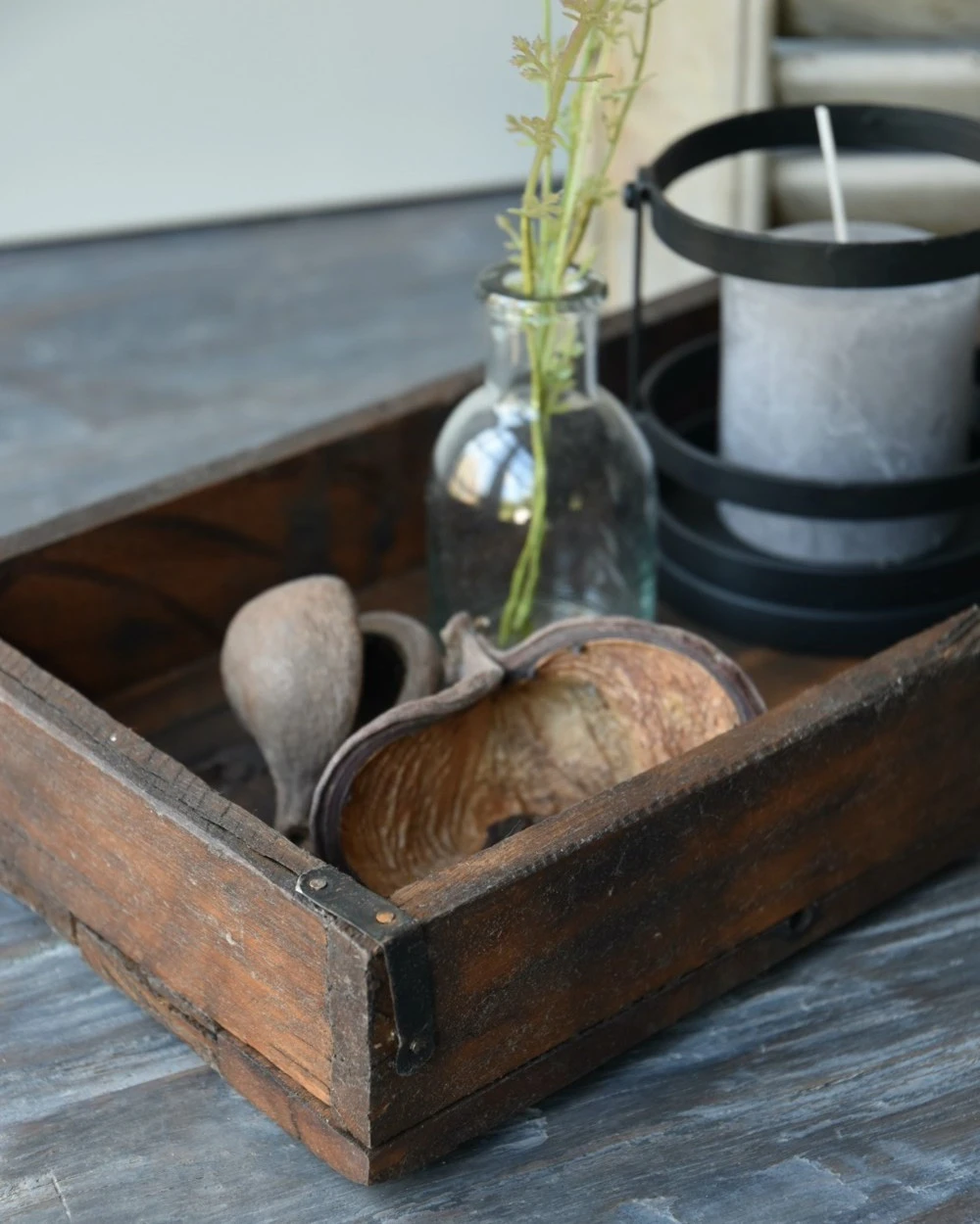 Houten Bak Met Metalen Beugeltjes, Unique IB Laursen 3 Houten Bak Met Metalen Beugeltjes, Unique IB Laursen