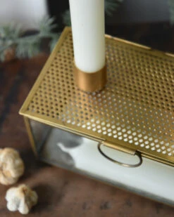 Kandelaar Kistje Antiek Look Metaal Glas, IB Laursen 14 Kandelaar Kistje Antiek Look Metaal Glas, IB Laursen -Ib Laursen kandelaar kistje antiek look metaal glas ib laursen 4