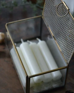 Kandelaar Kistje Antiek Look Metaal Glas, IB Laursen 15 Kandelaar Kistje Antiek Look Metaal Glas, IB Laursen -Ib Laursen kandelaar kistje antiek look metaal glas ib laursen 5