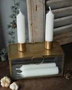 Kandelaar Kistje Antiek Look Metaal Glas, IB Laursen 17 Kandelaar Kistje Antiek Look Metaal Glas, IB Laursen -Ib Laursen kandelaar kistje antiek look metaal glas ib laursen 7