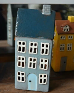 Keramiek Theelicht Huis Nyhavn In Zee Blauw, IB Laursen -Ib Laursen keramiek theelicht pakhuis nyhavn in zee blauw ib laursen 6