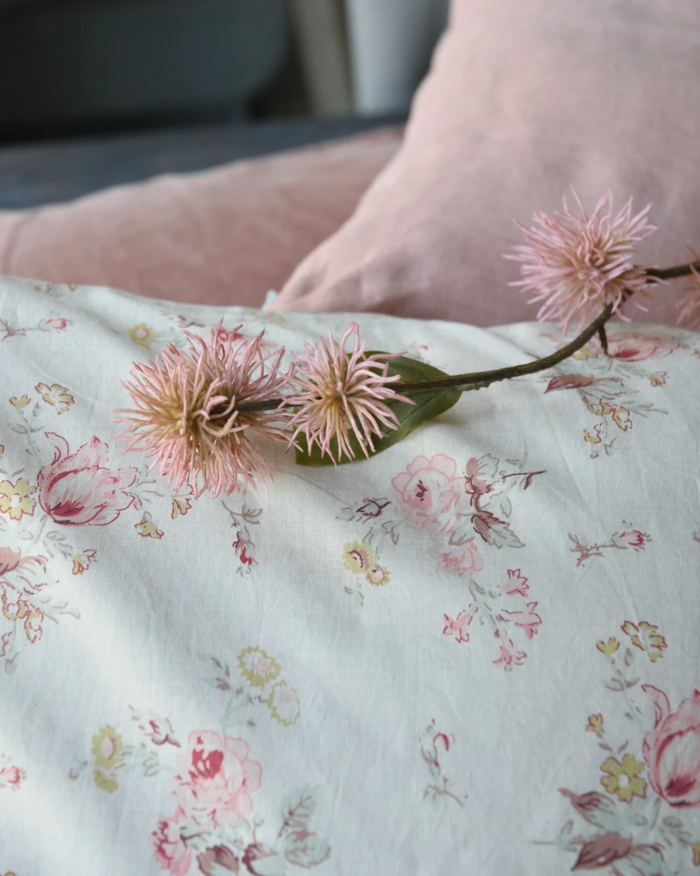 Kussenhoes Beige Met Coral/sand Rozen Vierkant, IB Laursen 5 Kussenhoes Beige Met Coral/sand Rozen Vierkant, IB Laursen - Afbeelding 3