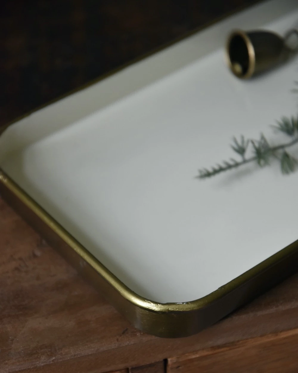 Langwerpige Room Kleurige Tray Met Antiek Look Rand, IB Laursen 4 Langwerpige Room Kleurige Tray Met Antiek Look Rand, IB Laursen - Afbeelding 2