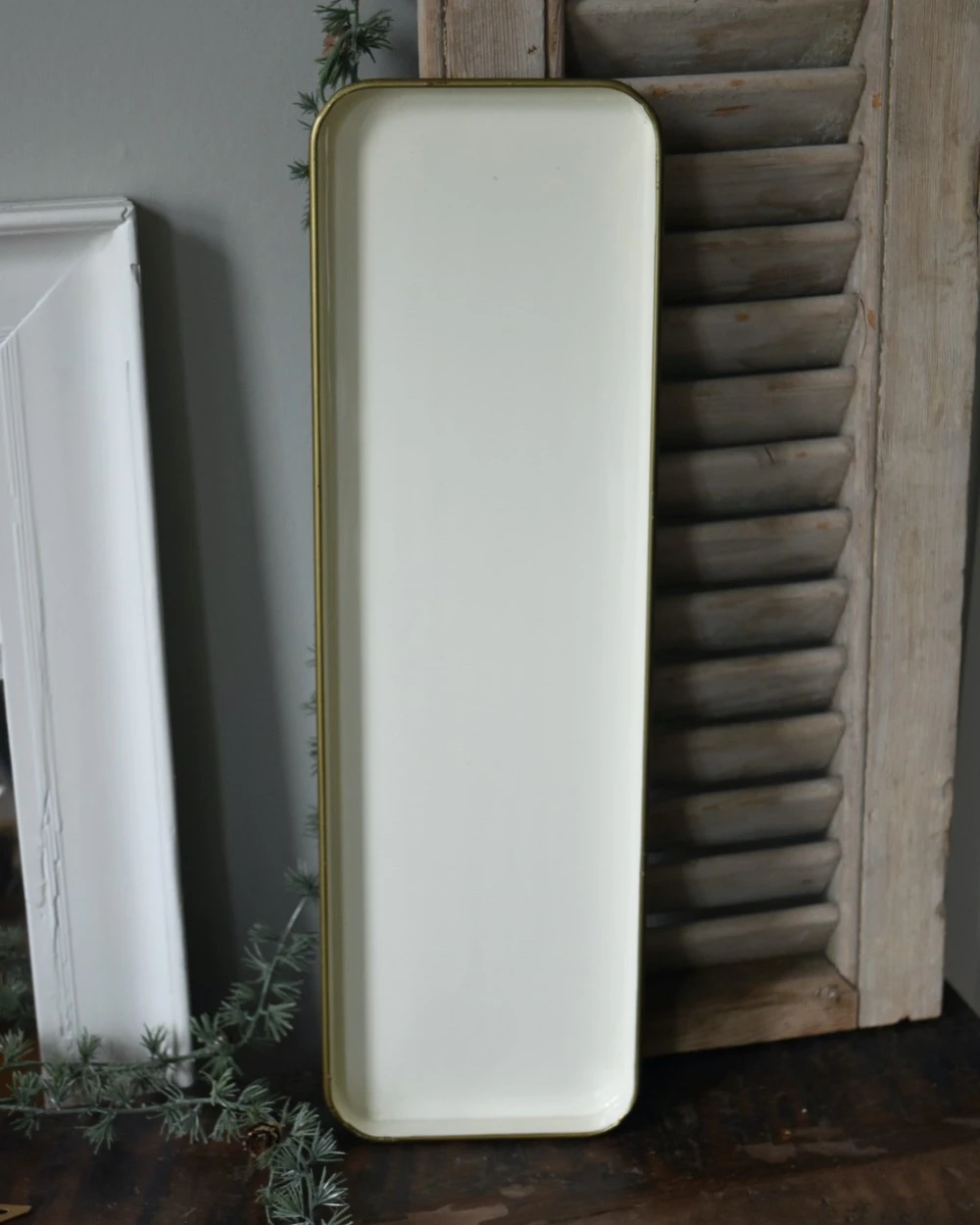 Langwerpige Room Kleurige Tray Met Antiek Look Rand, IB Laursen 5 Langwerpige Room Kleurige Tray Met Antiek Look Rand, IB Laursen - Afbeelding 3