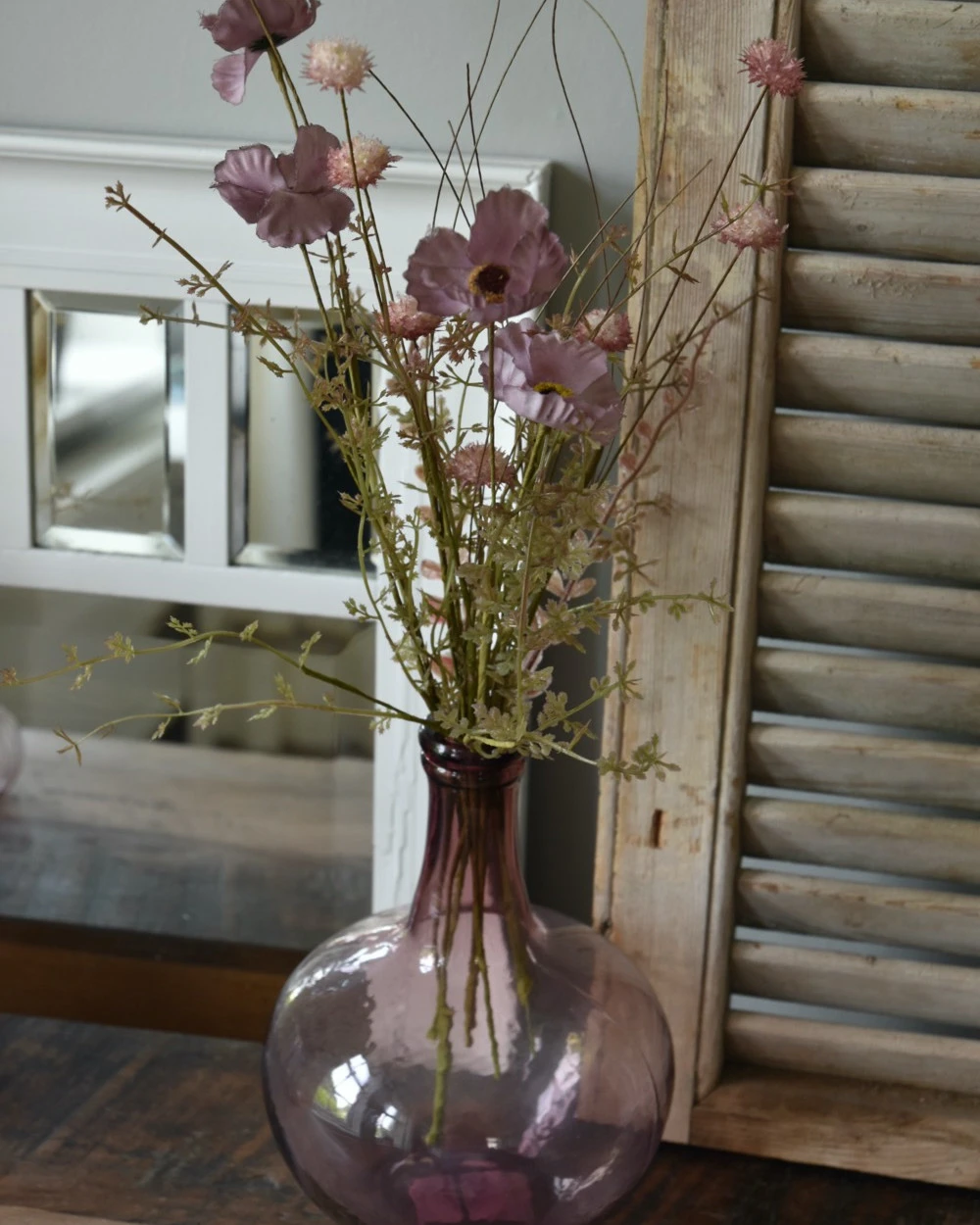 Malva Roze Ballon Vaas Met Zijde Bloemen, IB Laursen 5 Malva Roze Ballon Vaas Met Zijde Bloemen, IB Laursen - Afbeelding 4