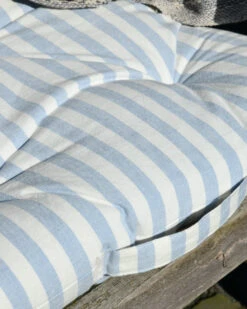 Matras Kussen Gestreept In Gebroken Wit En Licht Blauw, IB Laursen -Ib Laursen matras kussen gestreept in gebroken wit en licht blauw ib laursen 6