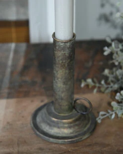 Metalen Antiek Look Kandelaar Met Oor, IB Laursen -Ib Laursen metalen antiek look kandelaar met oor ib laursen 2