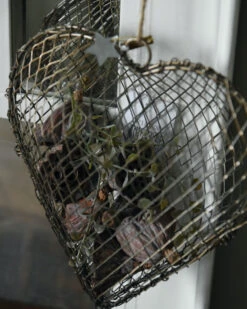 Metalen Draad Hart Antiek Look Met Touw Vulbaar, IB Laursen