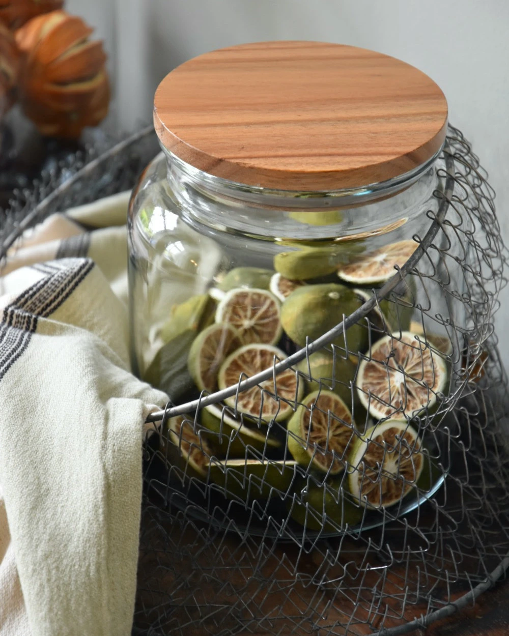 Ovale Flexibele Draadmand Met Houten Hengsels, IB Laursen 8 Ovale Flexibele Draadmand Met Houten Hengsels, IB Laursen - Afbeelding 6