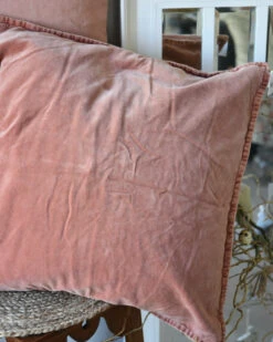Pastel Roze Velours Kussenhoes 'Tuscany', IB Laursen