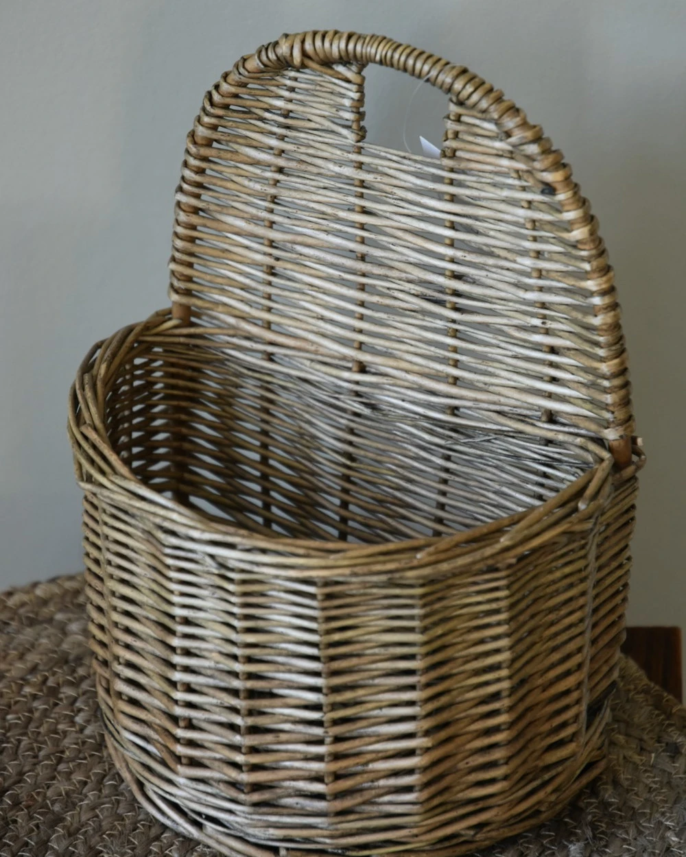 Rieten Wand Mand Half Rond, IB Laursen 4 Rieten Wand Mand Half Rond, IB Laursen - Afbeelding 2