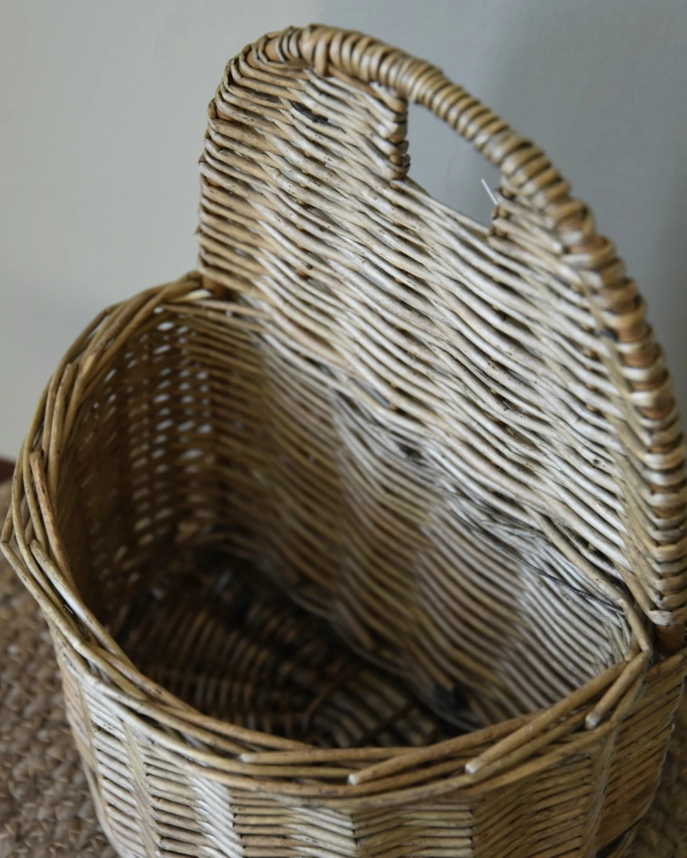 Rieten Wand Mand Half Rond, IB Laursen 6 Rieten Wand Mand Half Rond, IB Laursen - Afbeelding 4