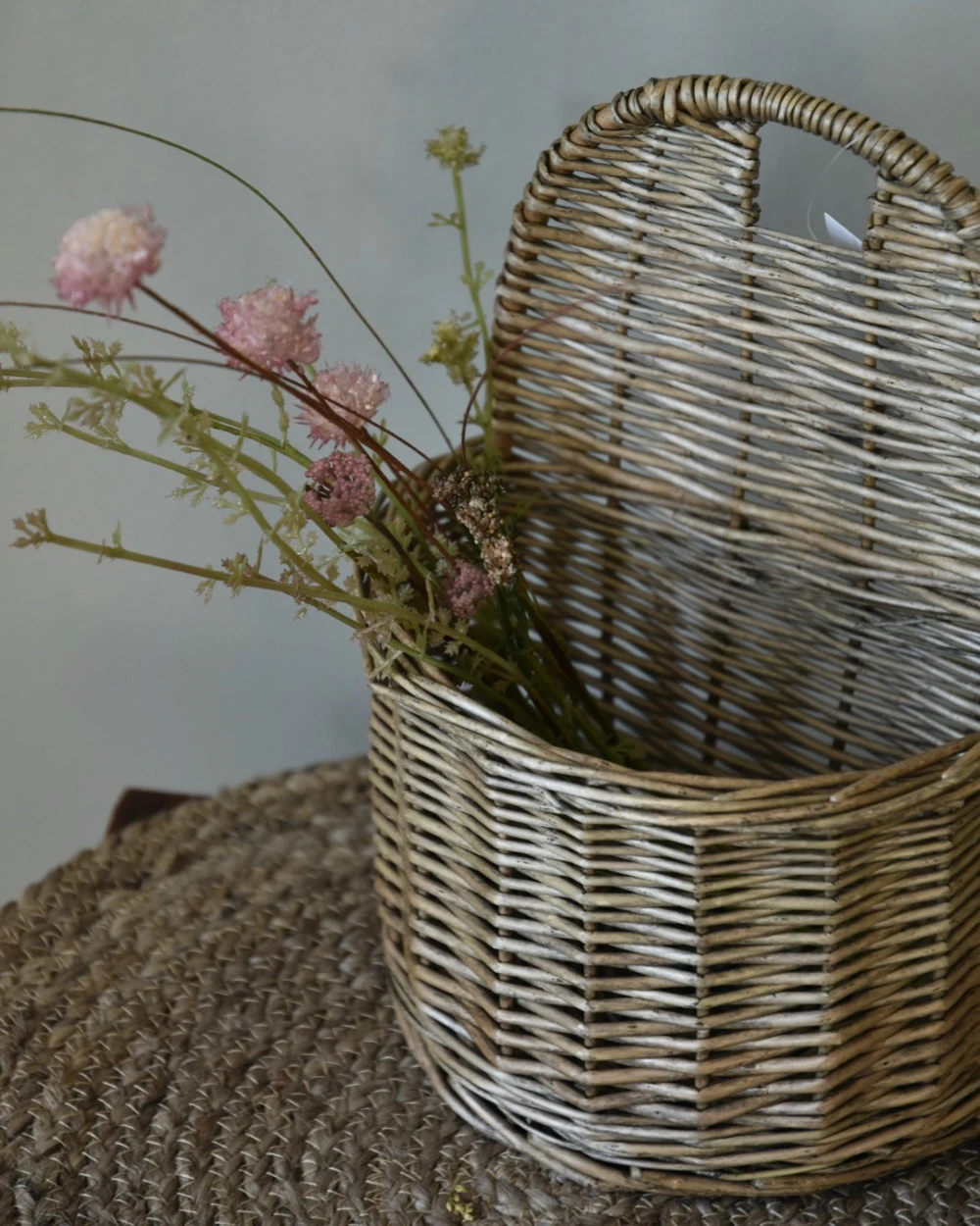 Rieten Wand Mand Half Rond, IB Laursen 7 Rieten Wand Mand Half Rond, IB Laursen - Afbeelding 5