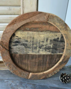 Ronde Oud Houten Plateau, IB Laursen -Ib Laursen ronde oud houten plateau unique ib laursen 2