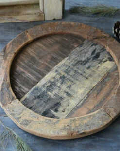 Ronde Oud Houten Plateau, IB Laursen -Ib Laursen ronde oud houten plateau unique ib laursen 3