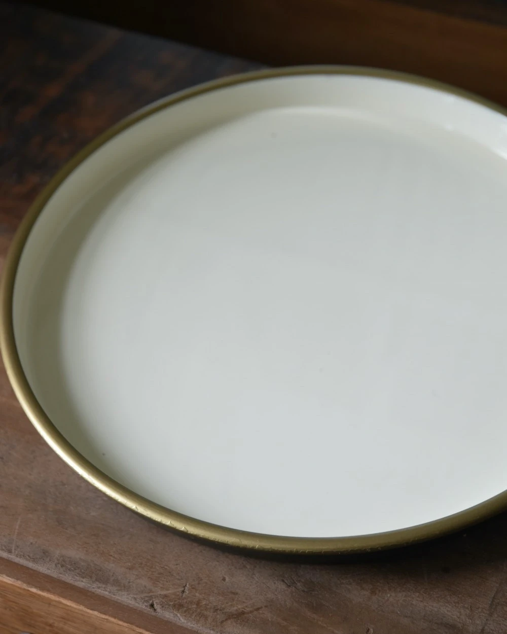 Ronde Tray Room Kleurig Met Antiek Look Rand, IB Laursen 5 Ronde Tray Room Kleurig Met Antiek Look Rand, IB Laursen - Afbeelding 3