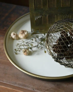 Ronde Tray Room Kleurig Met Antiek Look Rand, IB Laursen