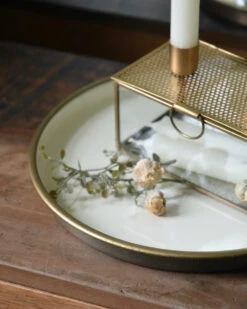 Ronde Tray Room Kleurig Met Antiek Look Rand, IB Laursen 15 Ronde Tray Room Kleurig Met Antiek Look Rand, IB Laursen -Ib Laursen ronde tray room kleurig met antiek look rand ib laursen 6