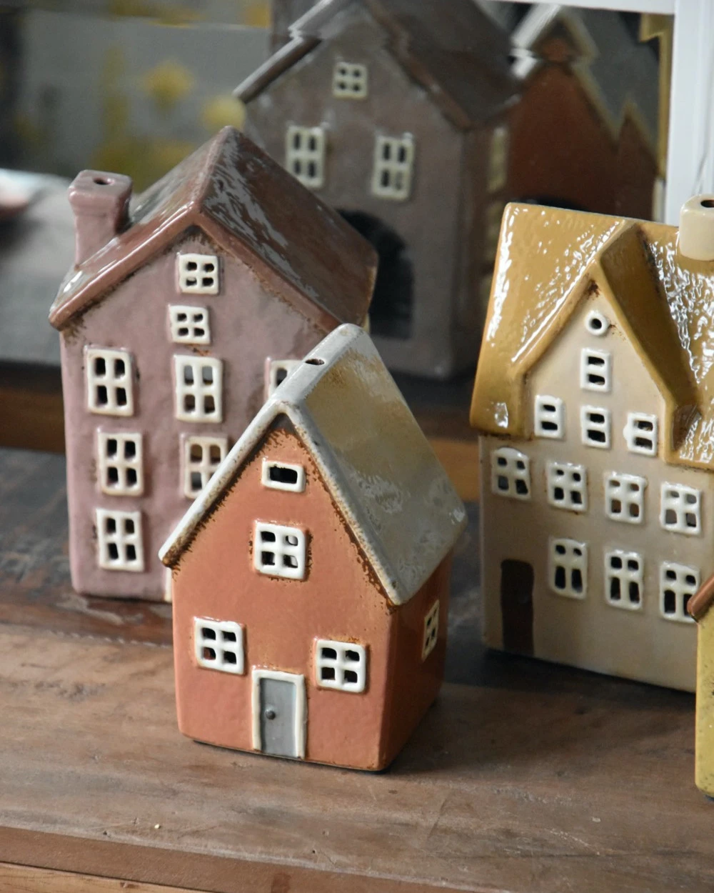 Theelicht Huisjes Nyhavn Pastel Zand, IB Laursen 4 Theelicht Huisjes Nyhavn Pastel Zand, IB Laursen - Afbeelding 2