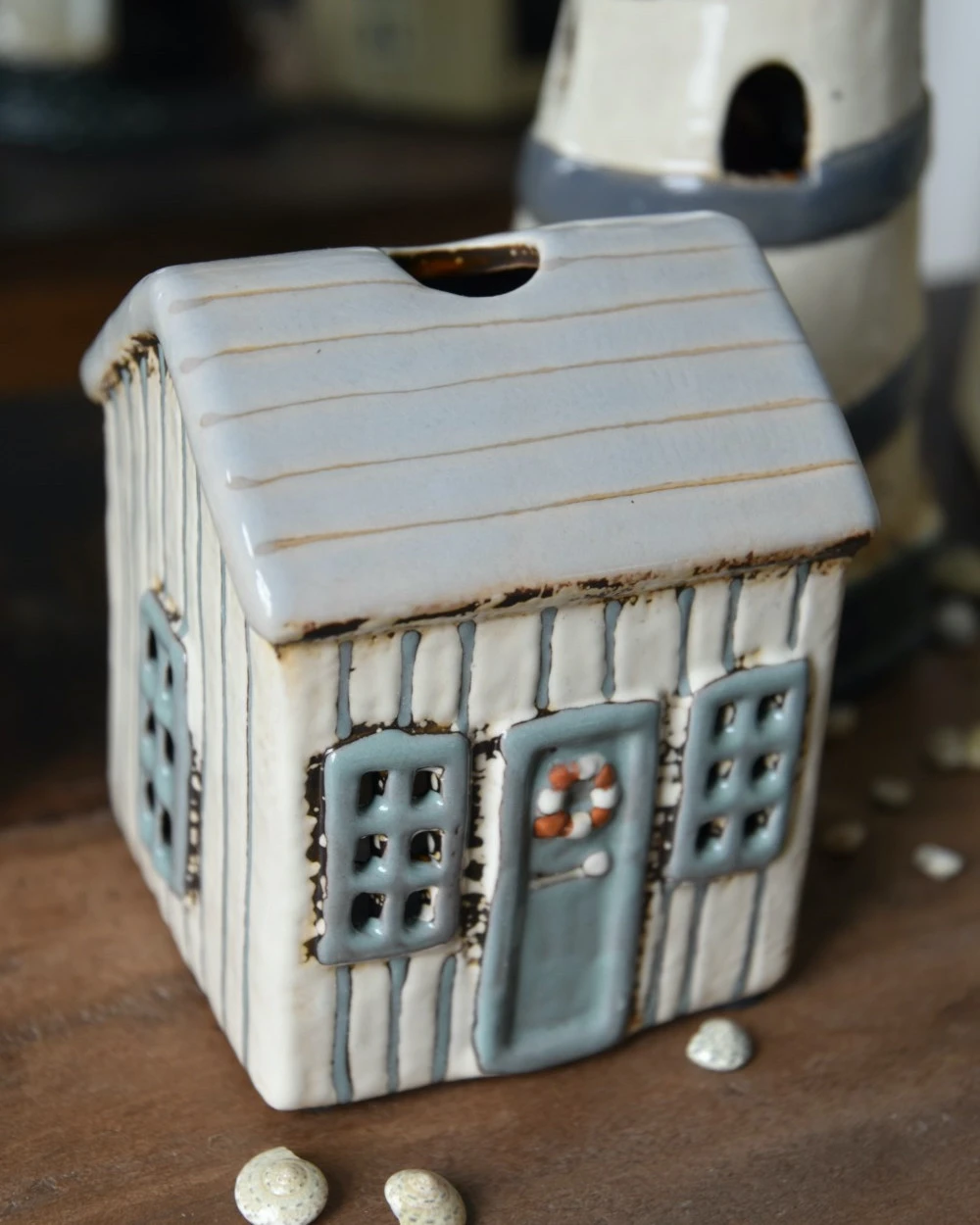 Theelicht Strand Huisje Løkken Met Grijs Blauw Plank Effect, IB Laursen 7 Theelicht Strand Huisje Løkken Met Grijs Blauw Plank Effect, IB Laursen - Afbeelding 5