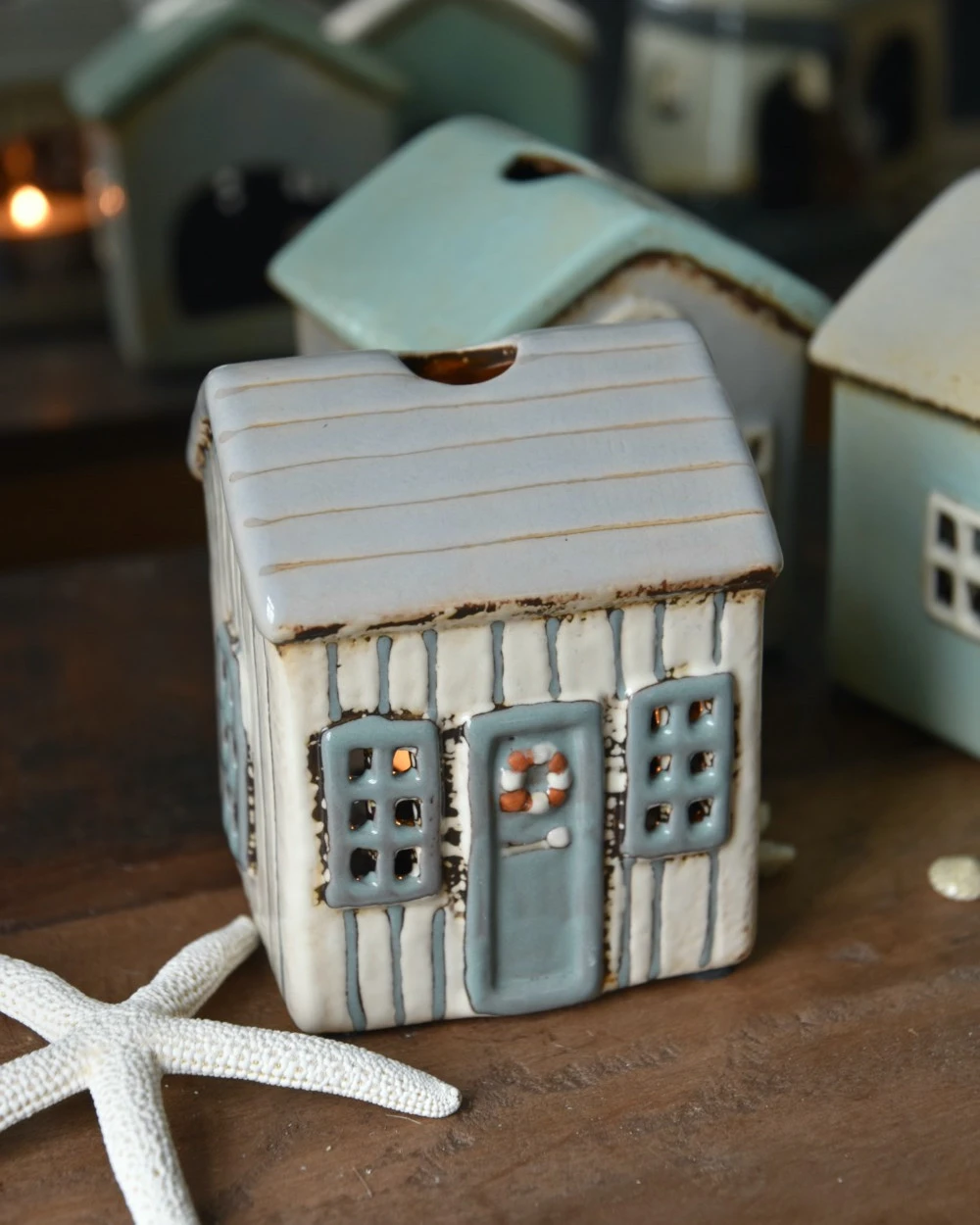 Theelicht Strand Huisje Løkken Met Grijs Blauw Plank Effect, IB Laursen 9 Theelicht Strand Huisje Løkken Met Grijs Blauw Plank Effect, IB Laursen - Afbeelding 7