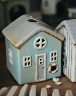 Theelicht Strand Huisje Løkken Zacht Mint Groen, IB Laursen -Ib Laursen theelicht strand huisje lokken zacht mint groen ib laursen 3