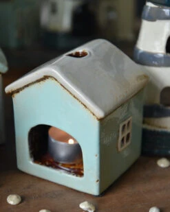 Theelicht Strand Huisje Løkken Zacht Mint Groen, IB Laursen -Ib Laursen theelicht strand huisje lokken zacht mint groen ib laursen 5