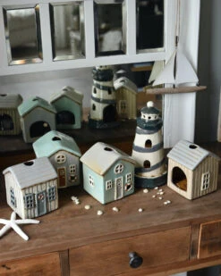 Theelicht Strand Huisje Løkken Zacht Mint Groen, IB Laursen -Ib Laursen theelicht strand huisje lokken zacht mint groen ib laursen 6