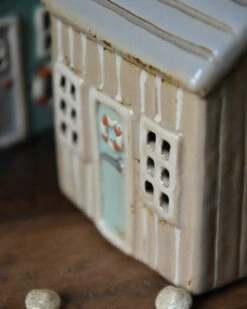 Theelicht Strand Huisje Løkken Zand Met Plank Effect, IB Laursen -Ib Laursen theelicht strand huisje lokken zand met plank effect ib laursen 2