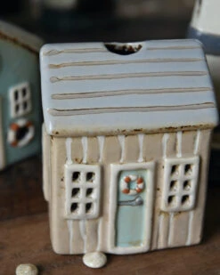 Theelicht Strand Huisje Løkken Zand Met Plank Effect, IB Laursen -Ib Laursen theelicht strand huisje lokken zand met plank effect ib laursen 7