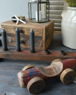 Unieke Rode Auto Van Hout Met Blauw Nr 94, IB Laursen 13 Unieke Rode Auto Van Hout Met Blauw Nr 94, IB Laursen -Ib Laursen unieke rode auto van hout met blauw nr 94 ib laursen 3