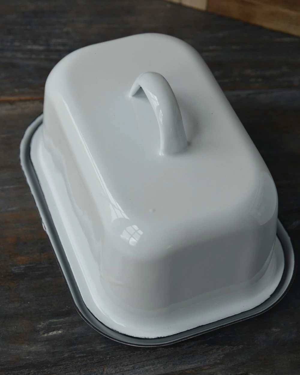 Wit Emaille Botervloot, IB Laursen 6 Wit Emaille Botervloot, IB Laursen - Afbeelding 4