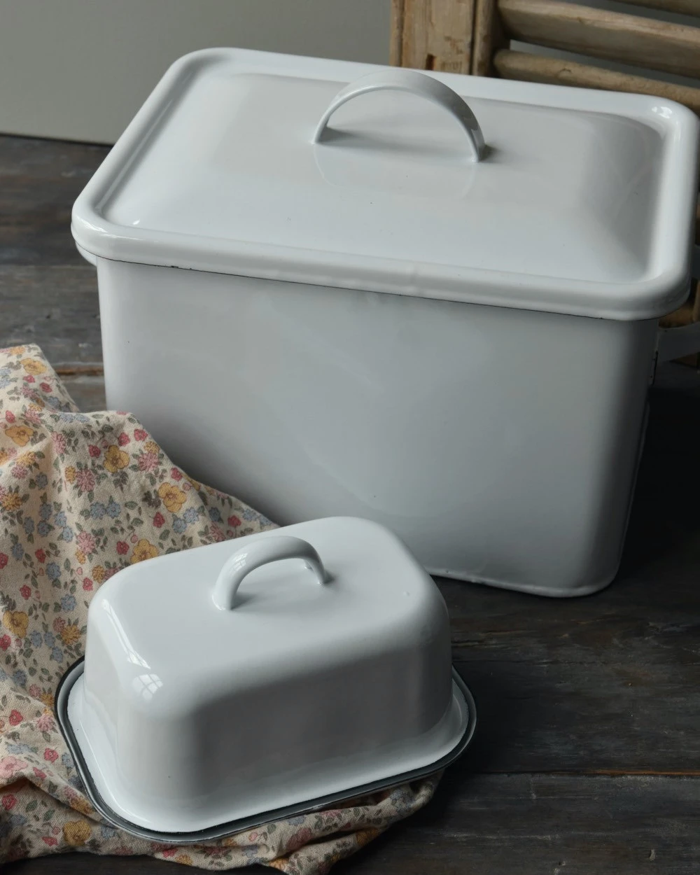 Wit Emaille Botervloot, IB Laursen 7 Wit Emaille Botervloot, IB Laursen - Afbeelding 5