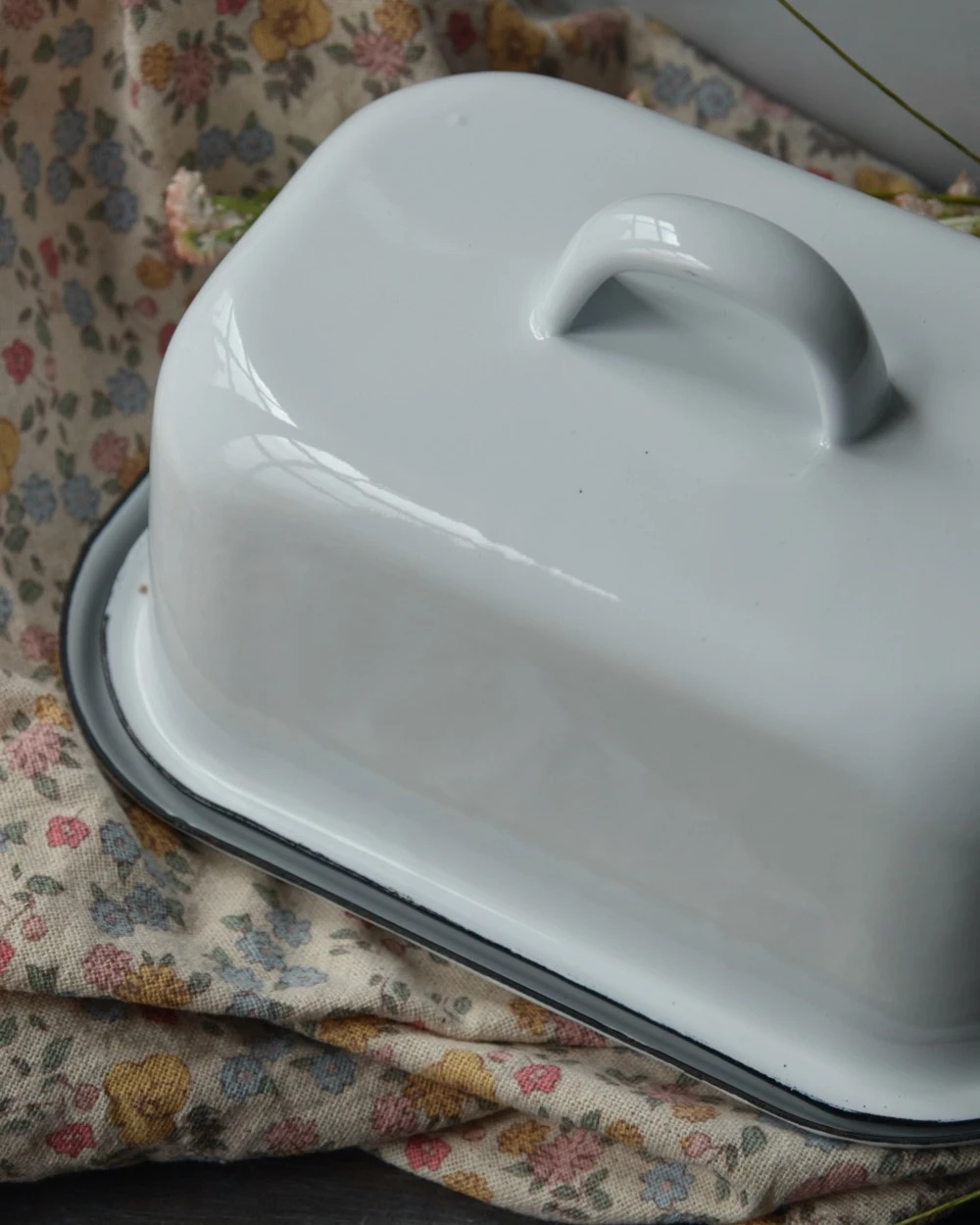 Wit Emaille Botervloot, IB Laursen 3 Wit Emaille Botervloot, IB Laursen