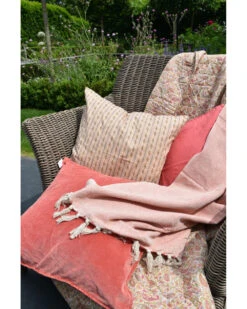 Woonkleed Cream/faded Rose Met Kwastjes, IB Laursen -Ib Laursen woonkleed creamfaded rose met kwastjes ib laursen 3