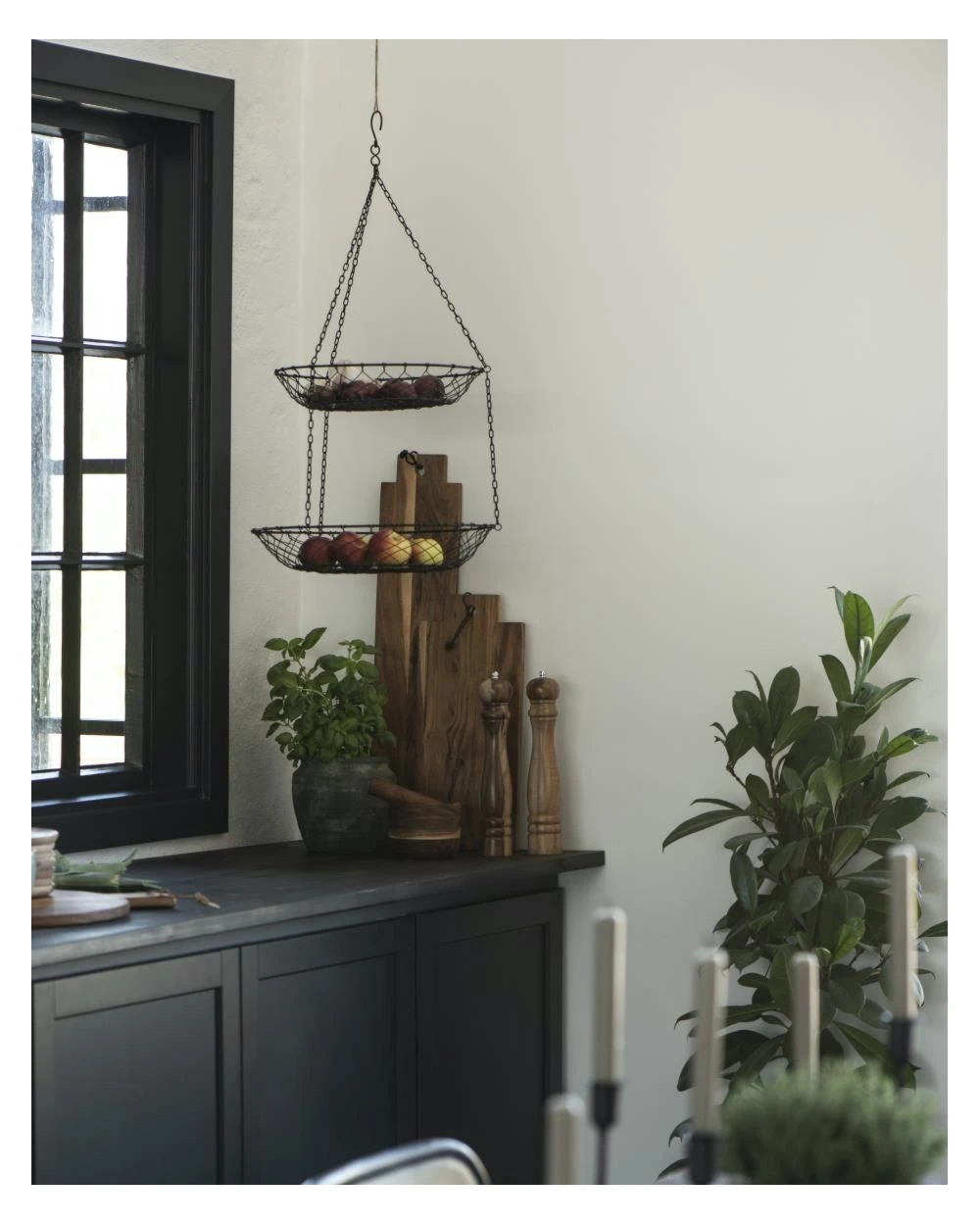 Zwarte Draadmand Etagère Hangend, IB Laursen 5 Zwarte Draadmand Etagère Hangend, IB Laursen - Afbeelding 3