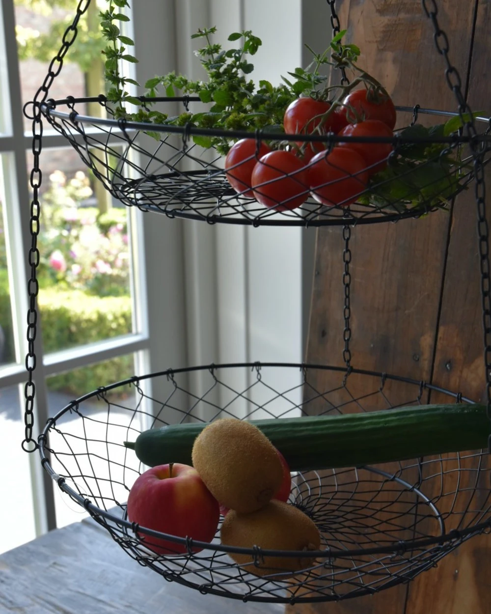 Zwarte Draadmand Etagère Hangend, IB Laursen 6 Zwarte Draadmand Etagère Hangend, IB Laursen - Afbeelding 4